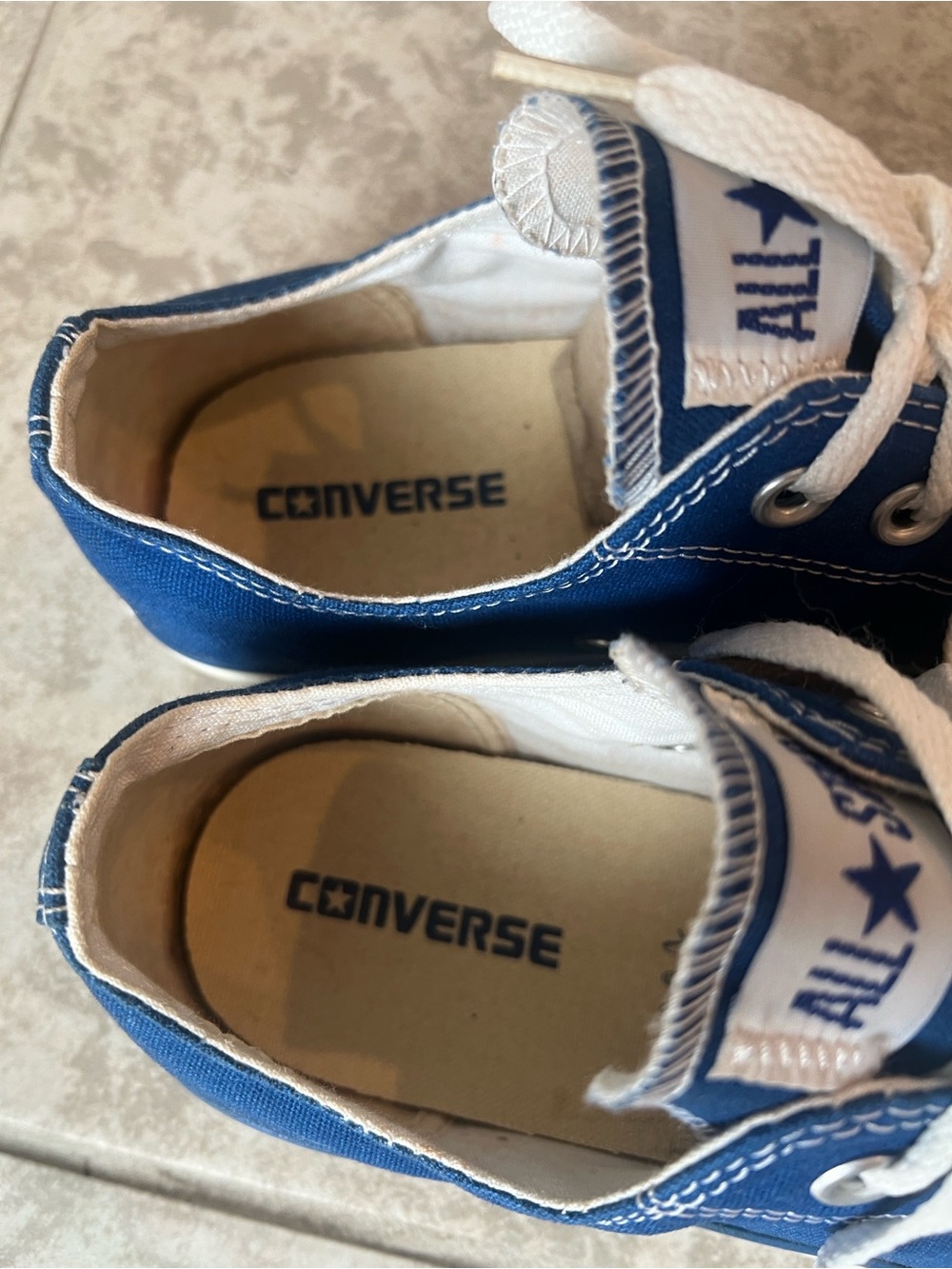Converse All-Star Blue Low Top Canvas Sneakers - Picture 3 of 9
